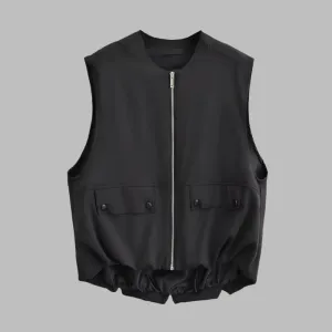 PrimoDossa Gilet | Modern mouwloos vestje voor dames met rits