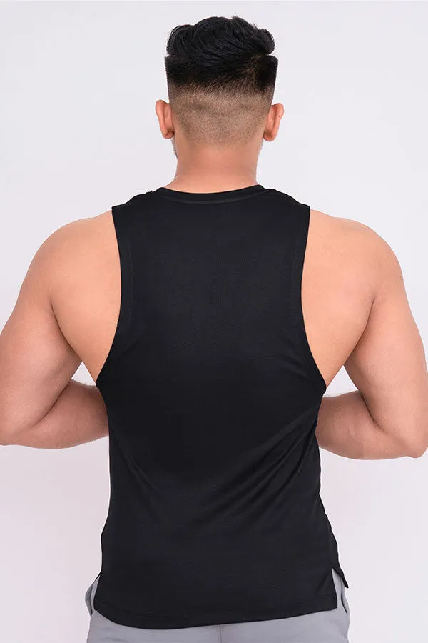 QUIRKY GYM VEST BLACK - SKELETON