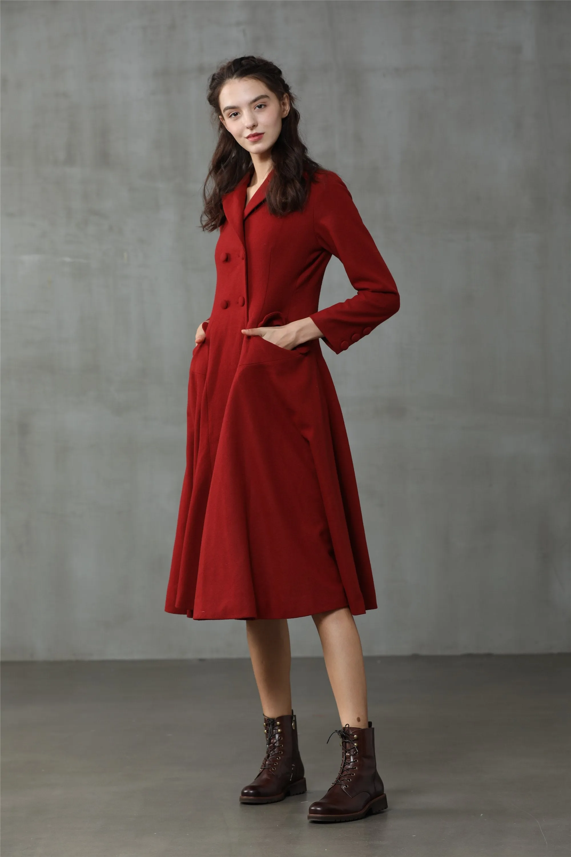 Roman Holiday 2020 | Red Wool Coat Jacket