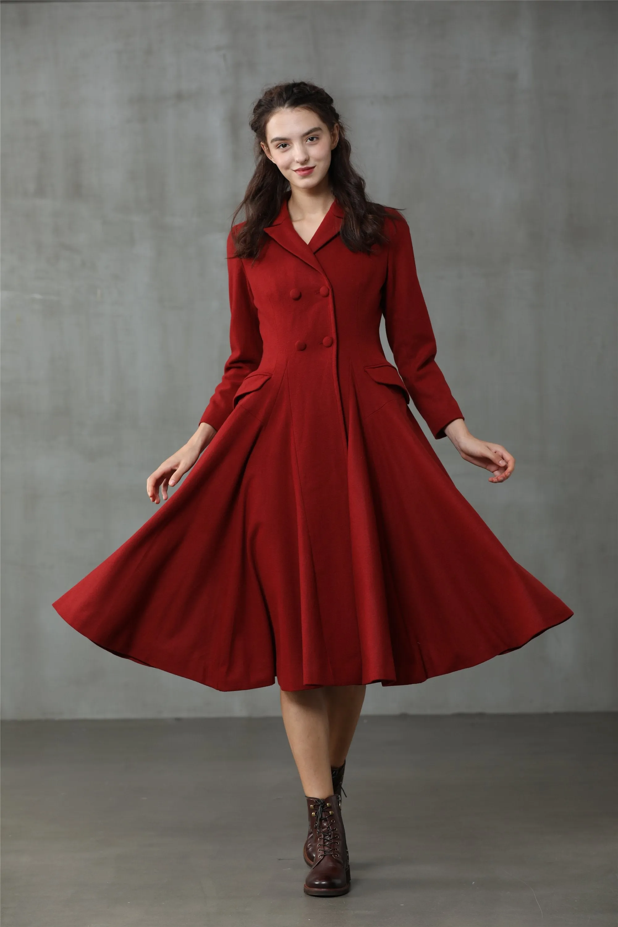 Roman Holiday 2020 | Red Wool Coat Jacket