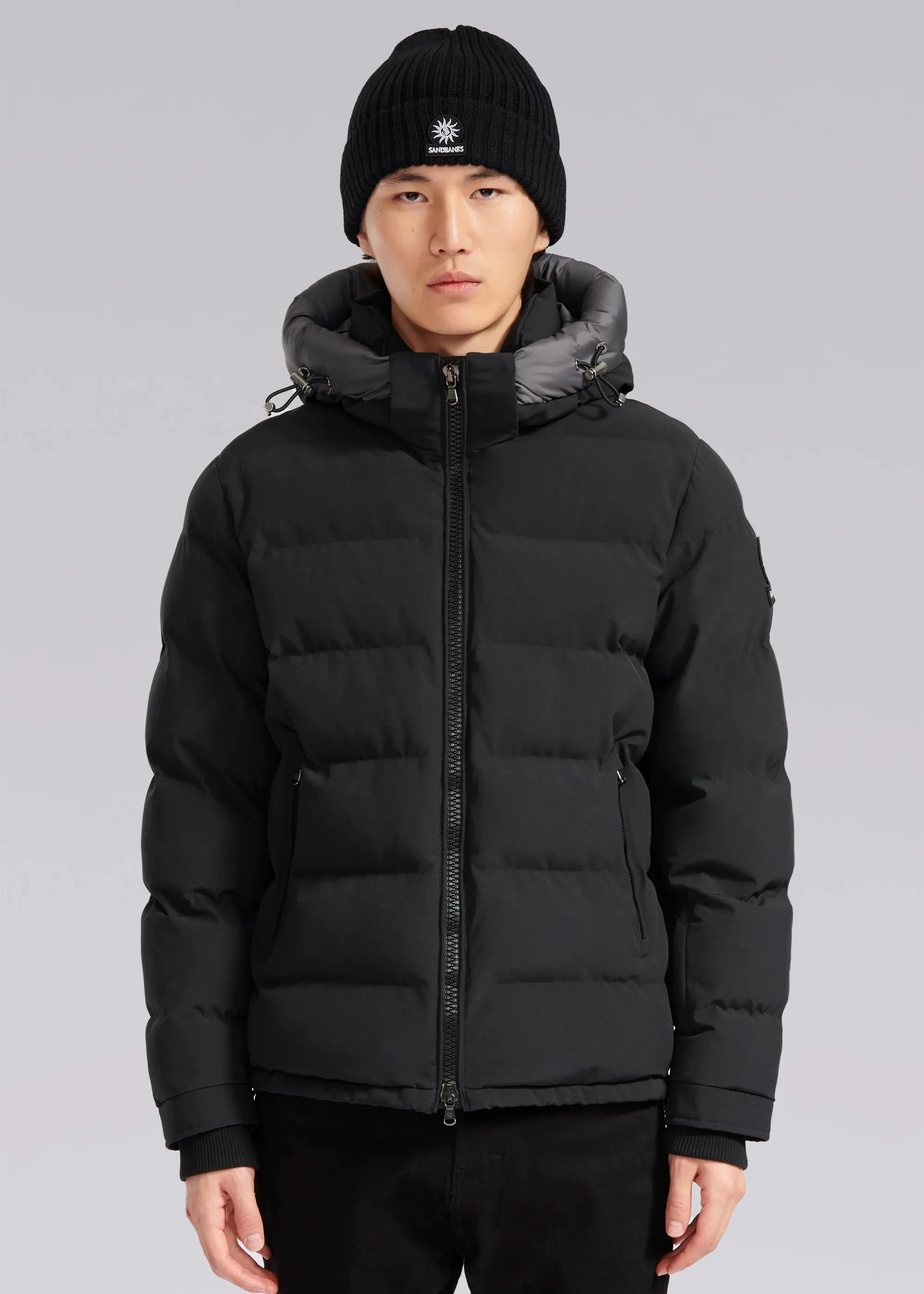 Sandbanks Banks Puffer Jacket in Black