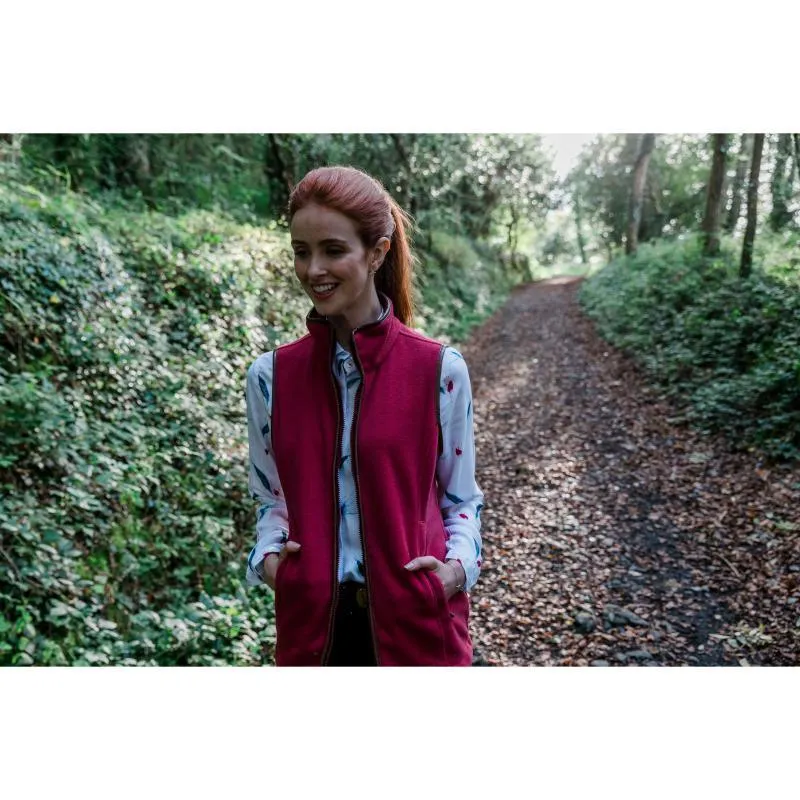 Schoffel Ladies Lyndon Fleece Gilet - Pomegranate