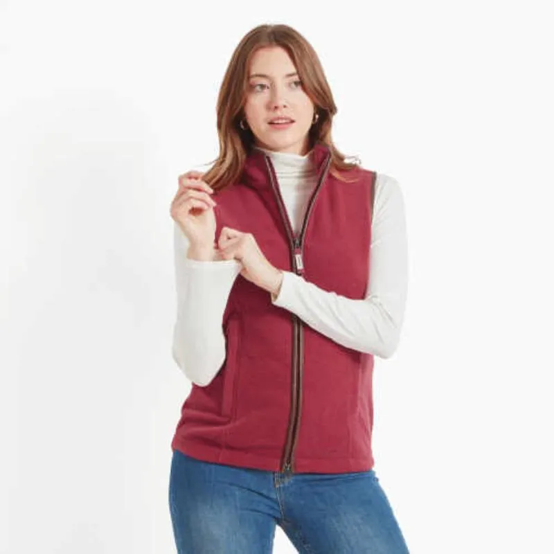 Schoffel Ladies Lyndon Fleece Gilet - Pomegranate