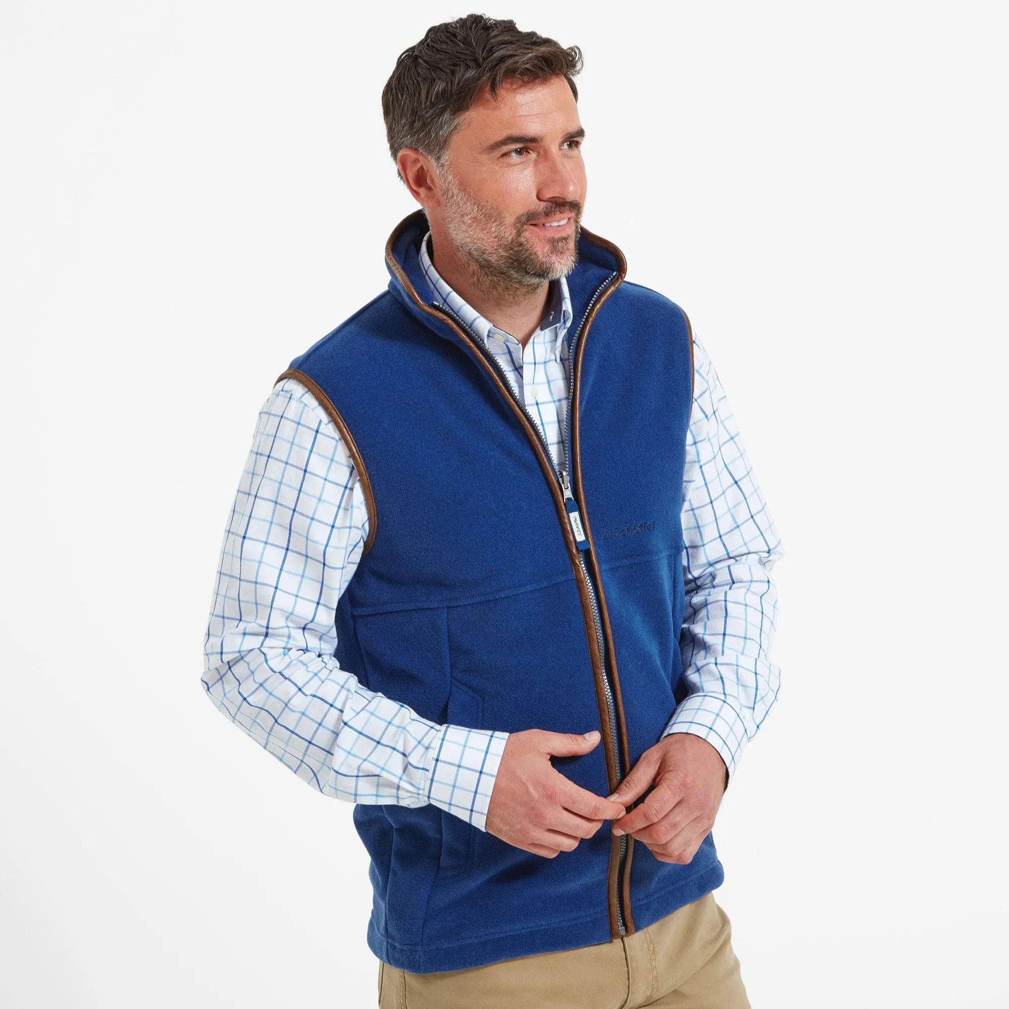 Schoffel Mens Oakham Fleece Gilet - Cobalt