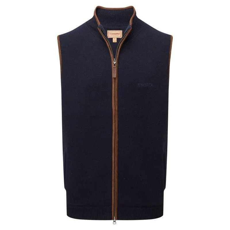 Schoffel Orkney Merino Mens Gilet - Navy