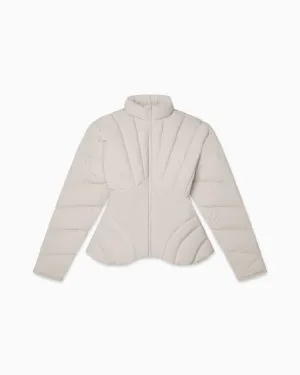 Sculpted Puffer Jacket | Stone