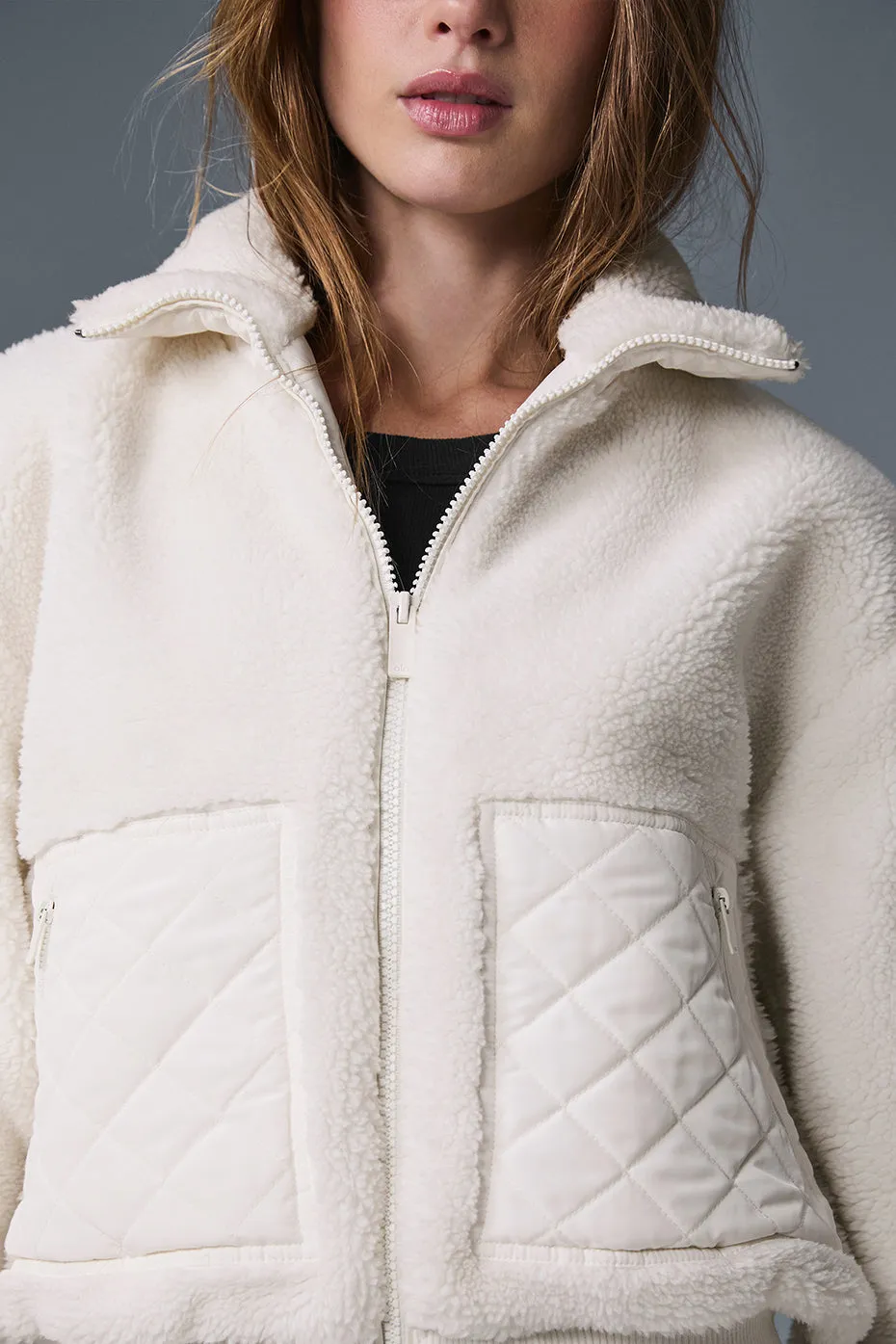 Sherpa Edge Bomber - Ivory