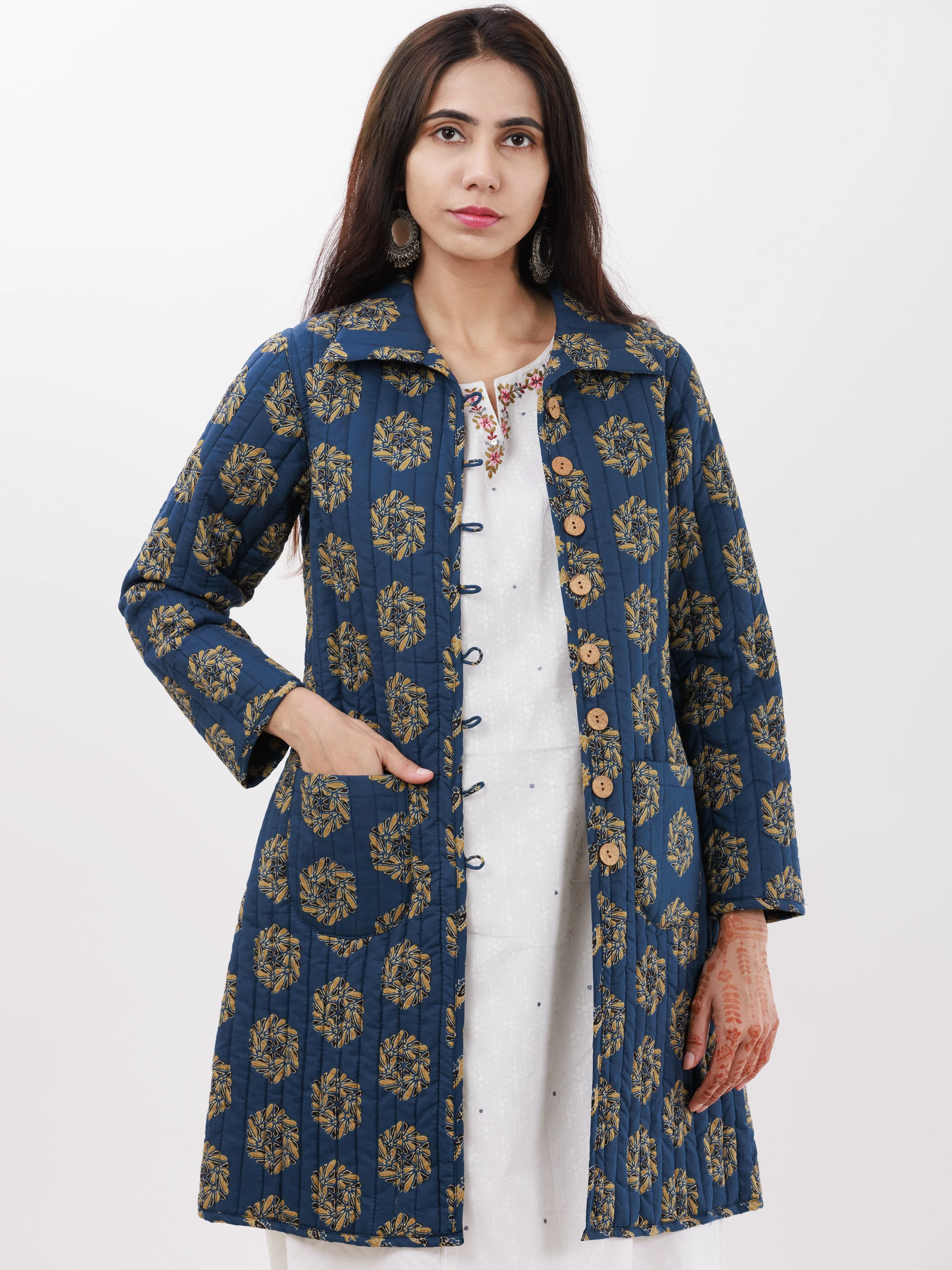 Shishir Fanah Ajrakh Quilted Reversible Jacket