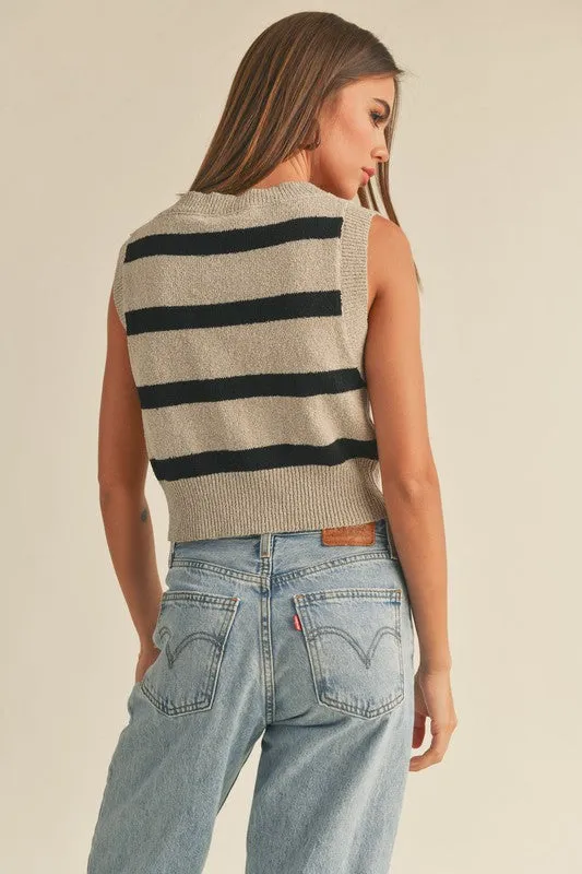 Stone/Black Stripe Vest