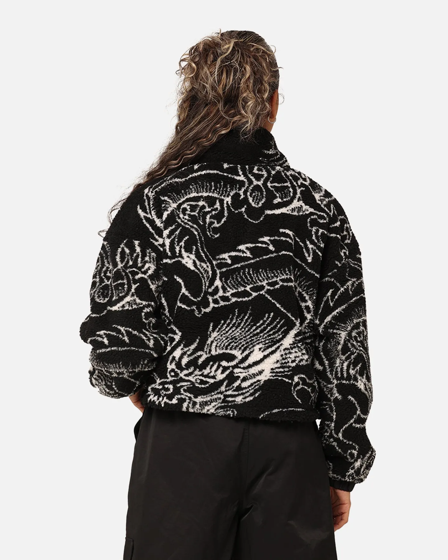 Stussy Women's Dragon Reversible Work Jacket Black