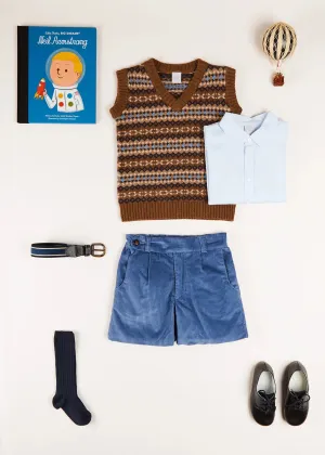 The Fair Isle Knitted Vest Boy Look