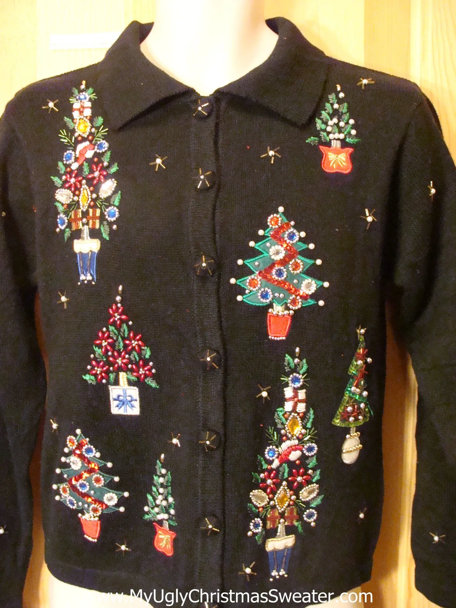 Ugly Christmas Sweater Bling Trees