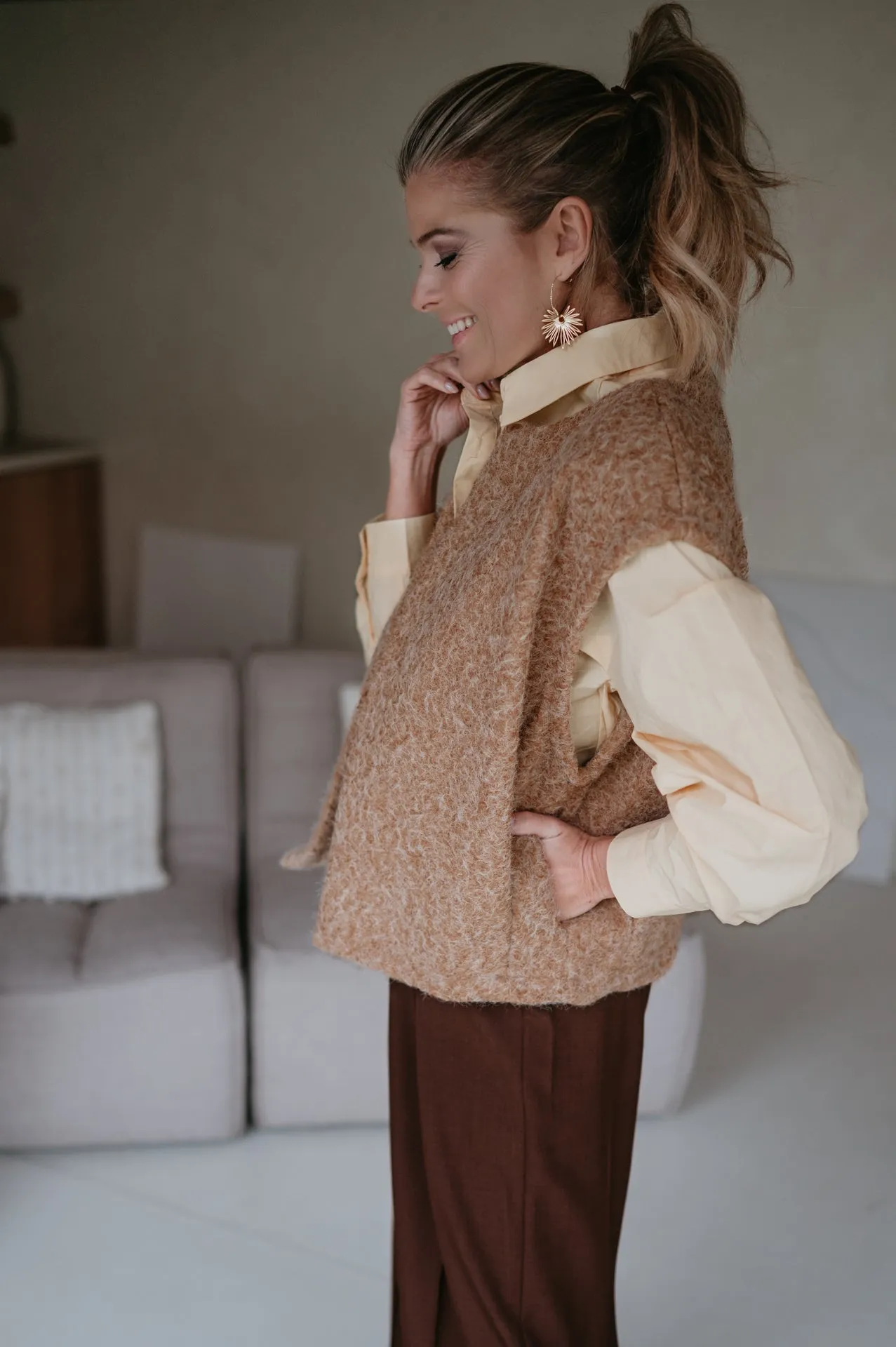 Unici gilet I Camel