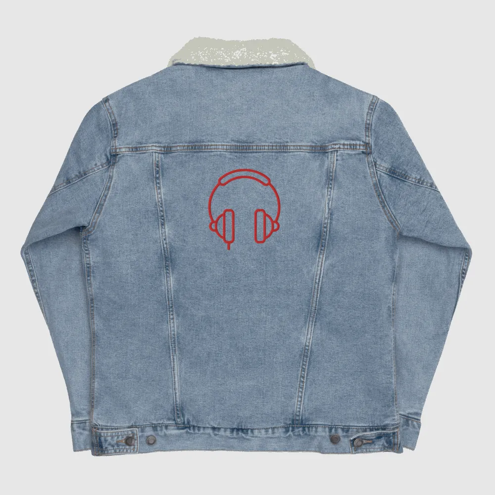 Unisex Music Lover Denim Sherpa Jacket