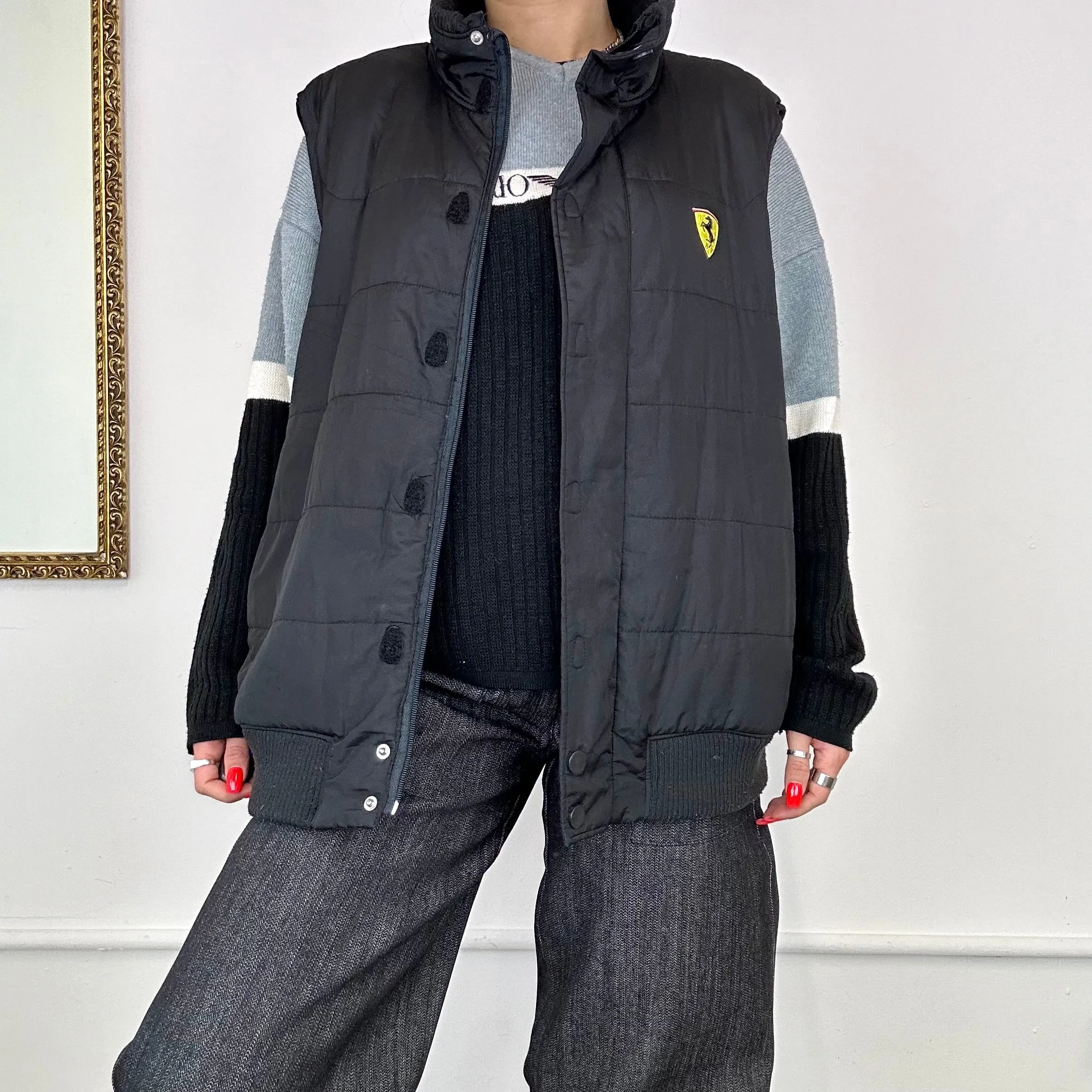 vintage ferrari puffer gilet