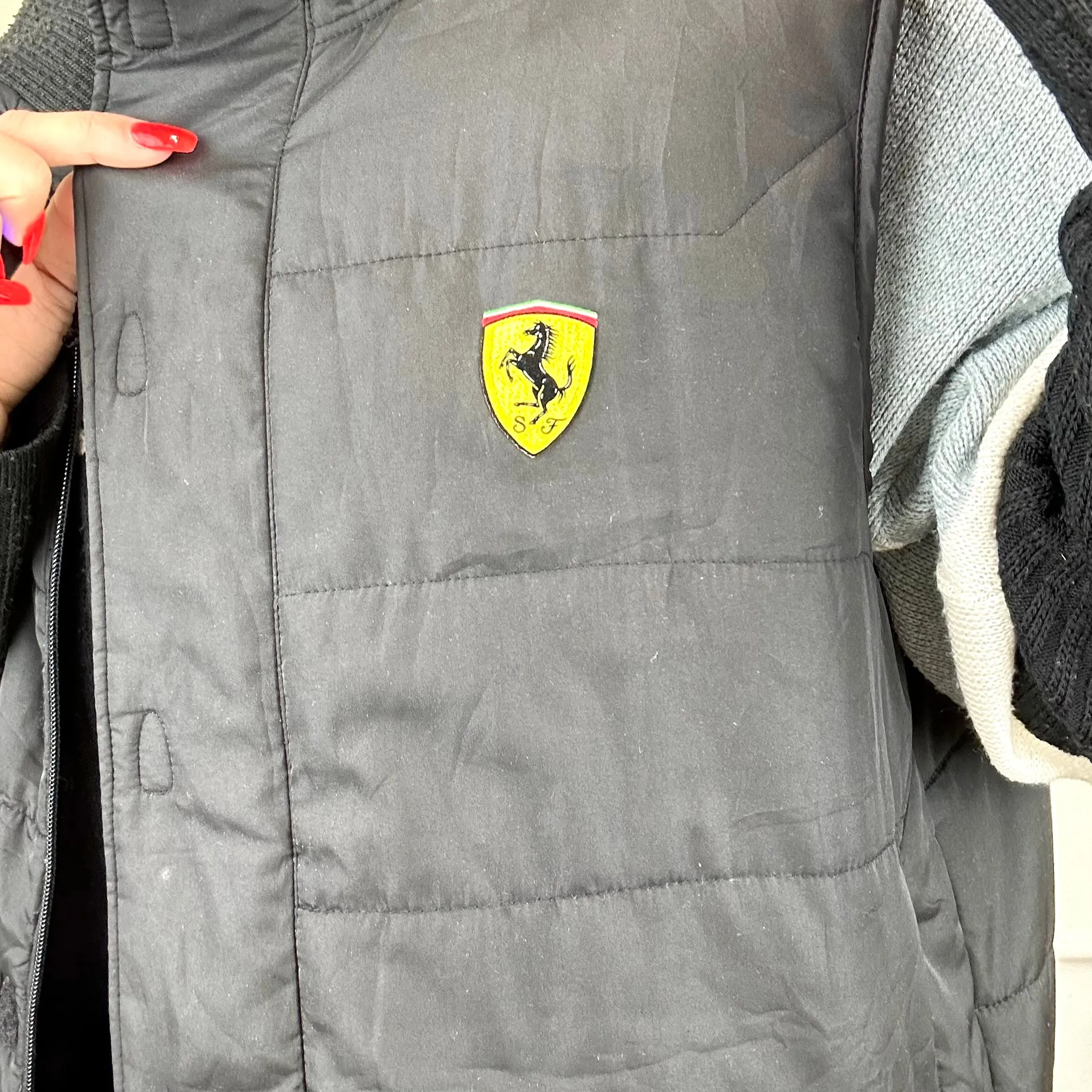 vintage ferrari puffer gilet