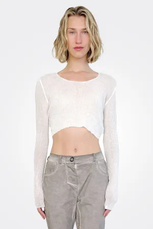 Wana Knit Crop Top - Off White