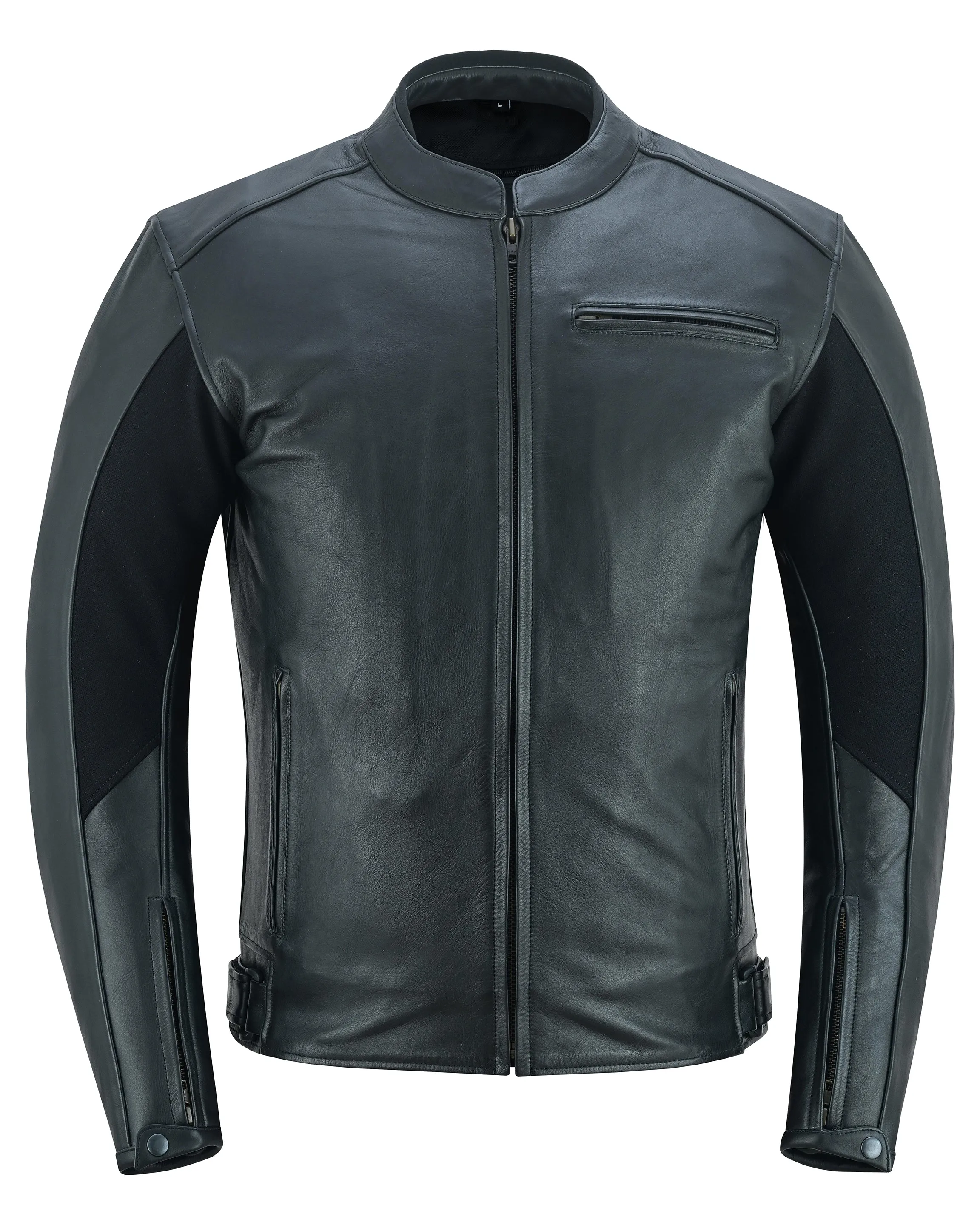 Warrior Gears® Mens Plain Nappa Cowhide Real Leather Motorcycle Jacket | Premium CE Armoured Bikers Jacket