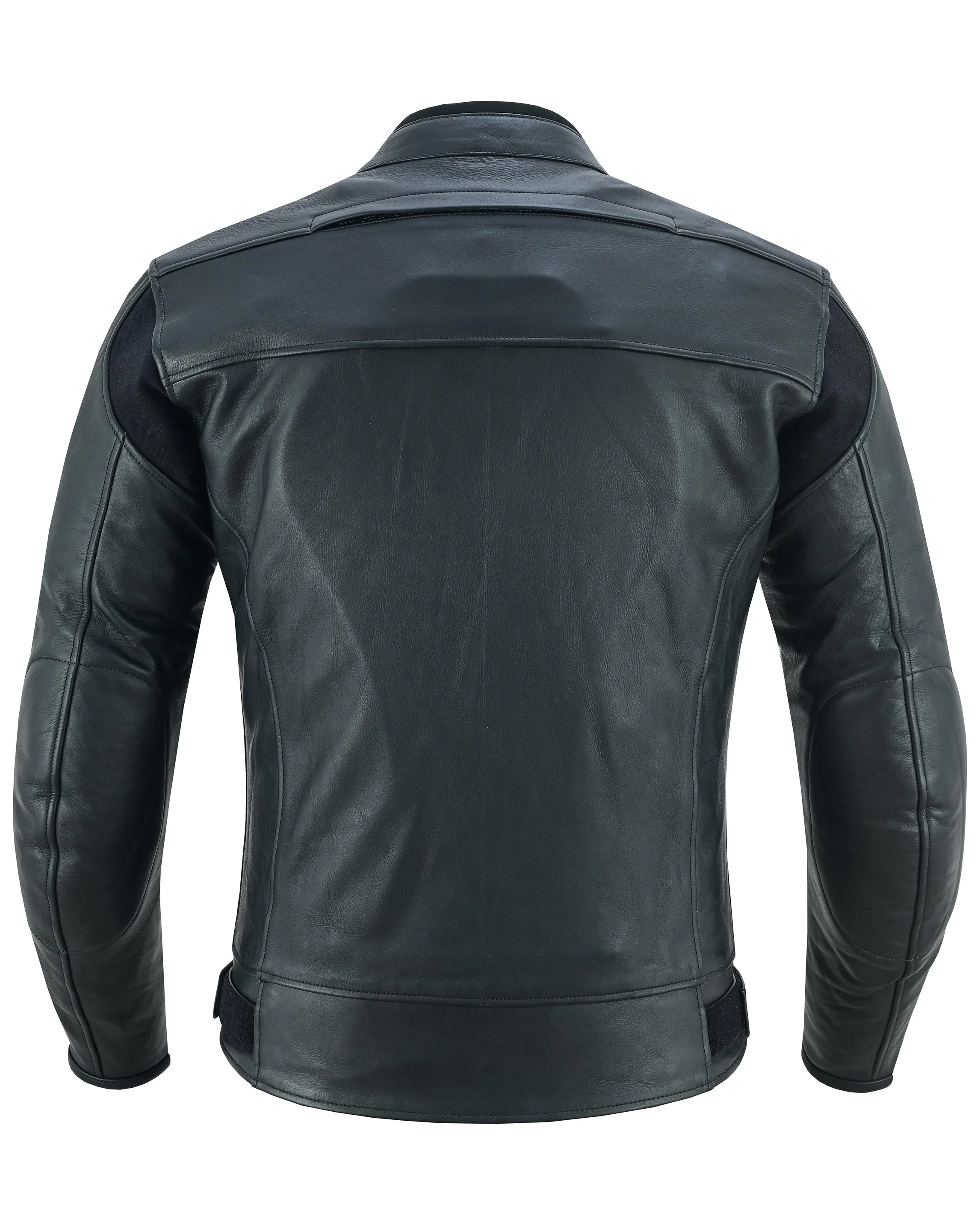 Warrior Gears® Mens Plain Nappa Cowhide Real Leather Motorcycle Jacket | Premium CE Armoured Bikers Jacket