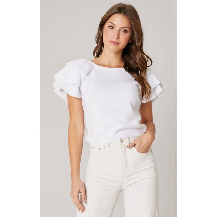 Wellington Ruffle Shoulder Top