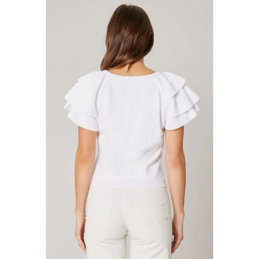 Wellington Ruffle Shoulder Top