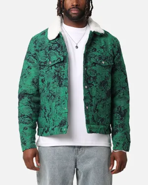 XXIII Chelsea Jacquard Sherpa Jacket Green/Blue