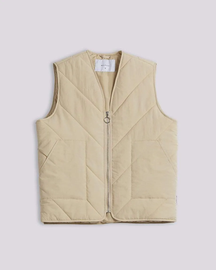 YALLA LIGHTWEIGHT QUILTED MEN'S GILET | SANDALWOOD