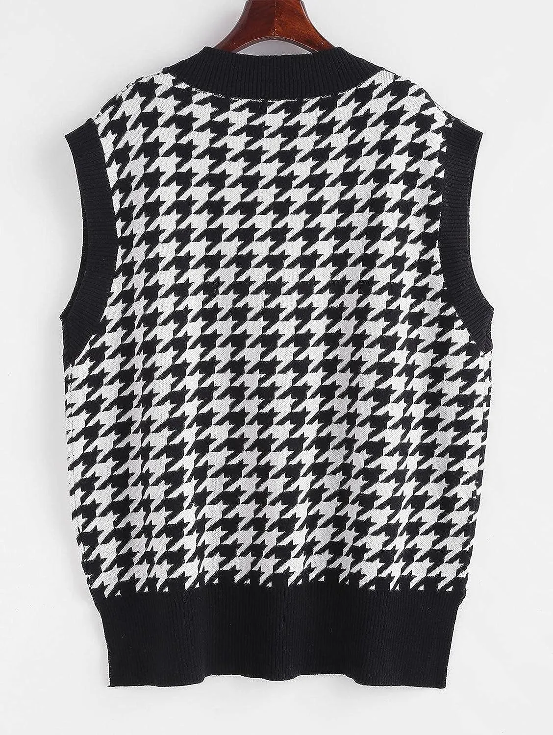 ZAFUL Women's Pullover Chevron Vest Sweater